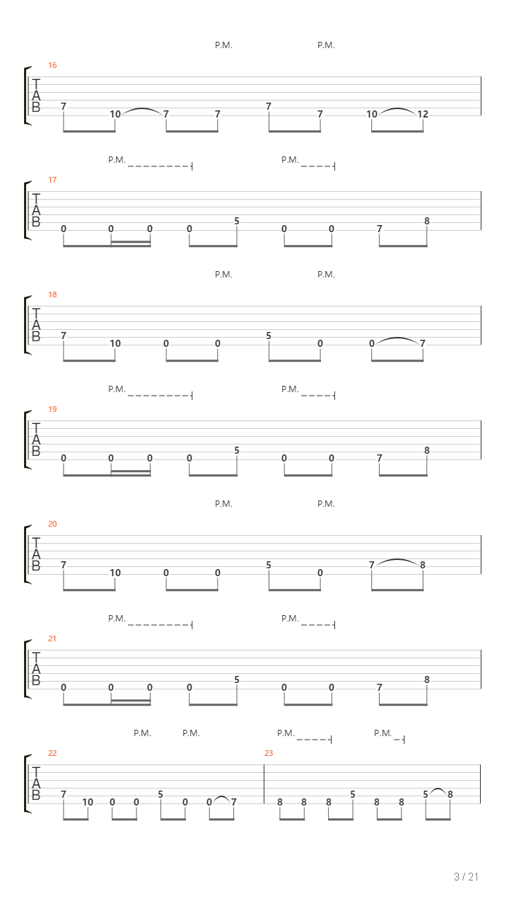 Undertow吉他谱