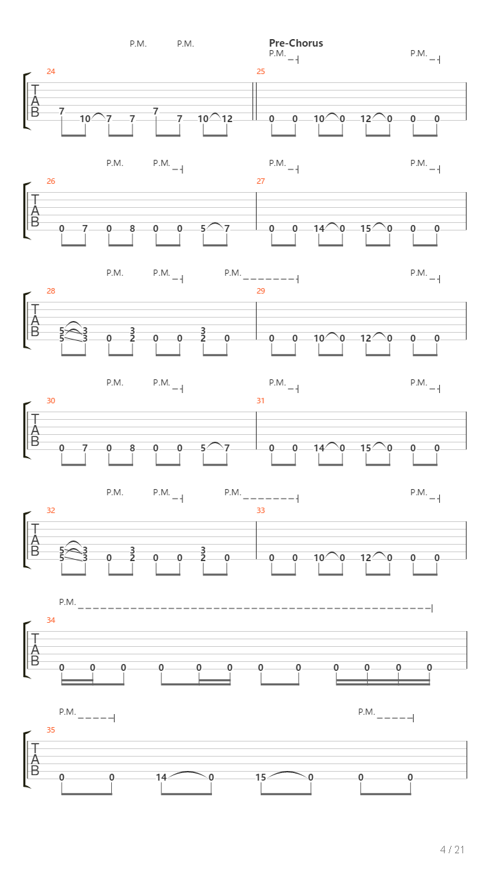 Undertow吉他谱