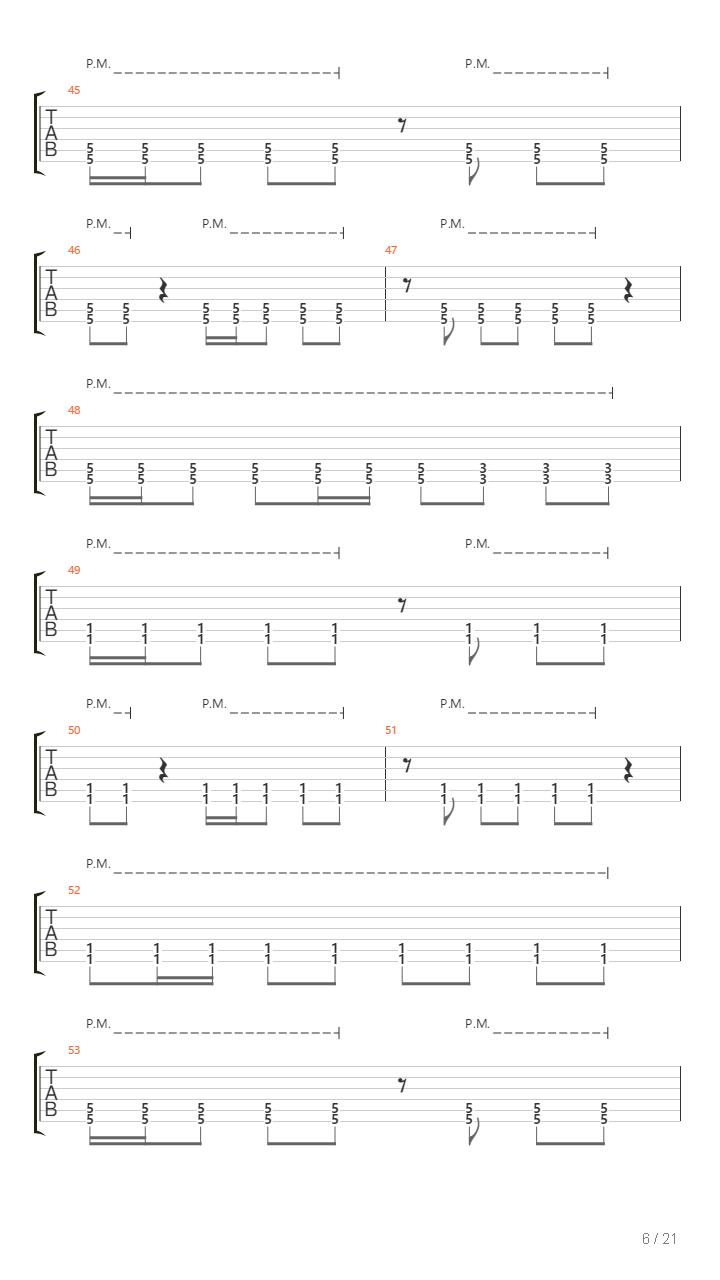 Undertow吉他谱