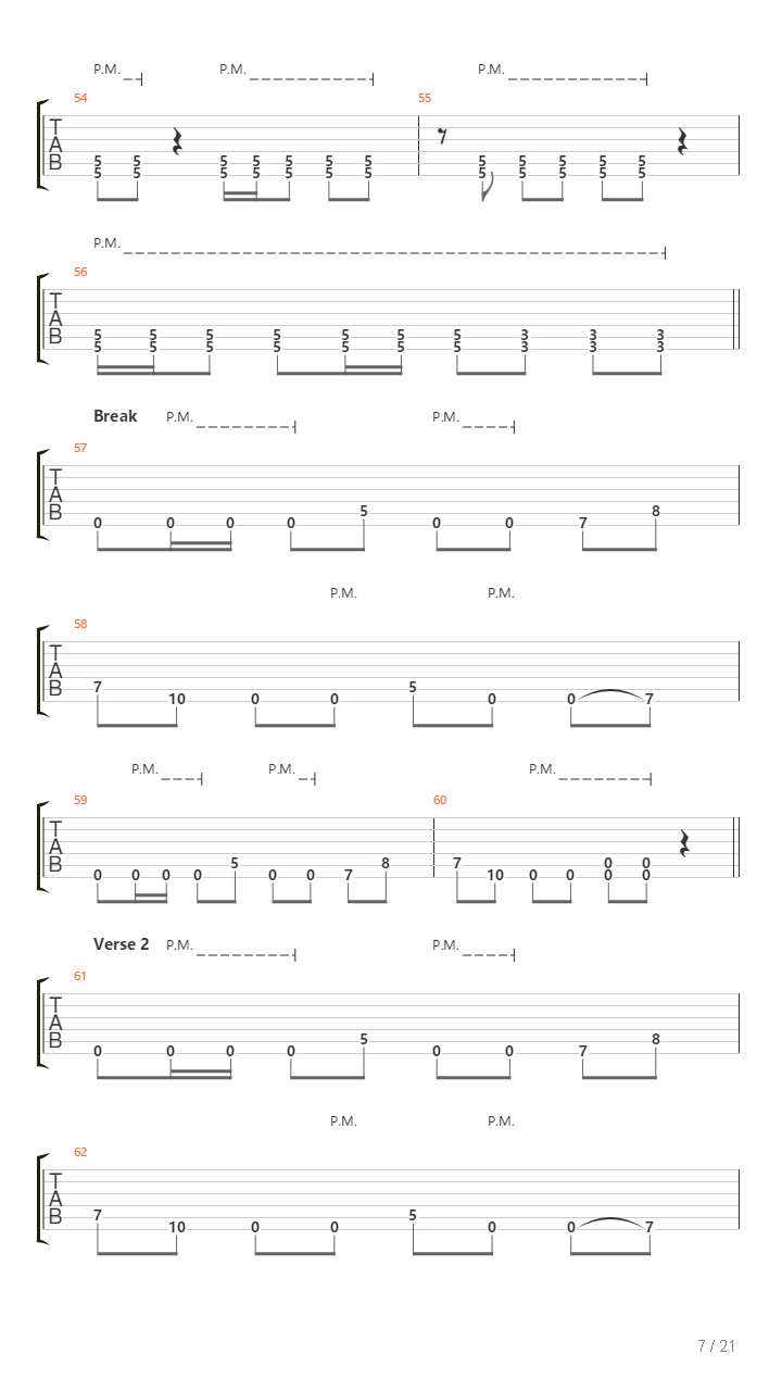 Undertow吉他谱