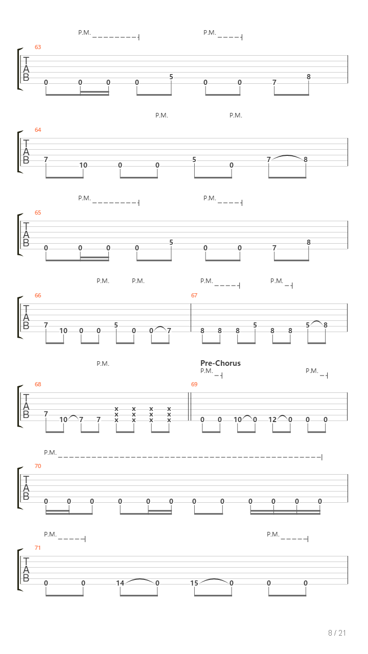 Undertow吉他谱