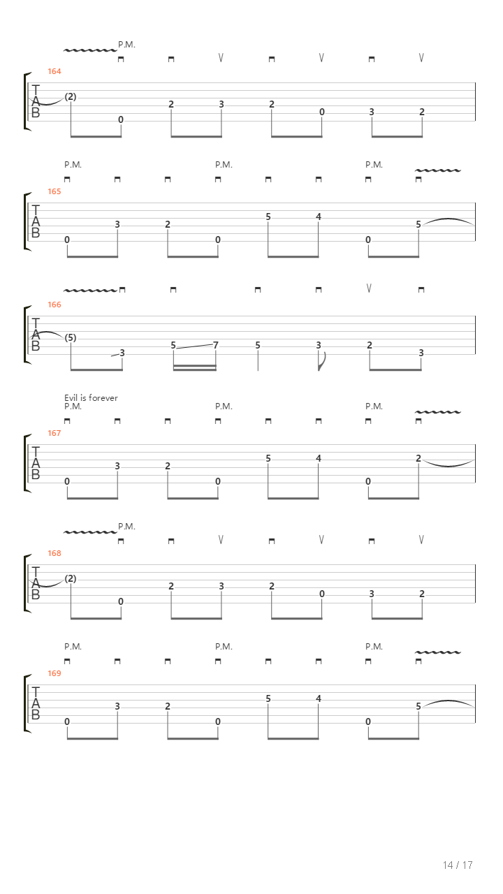 Evil Is Forever吉他谱