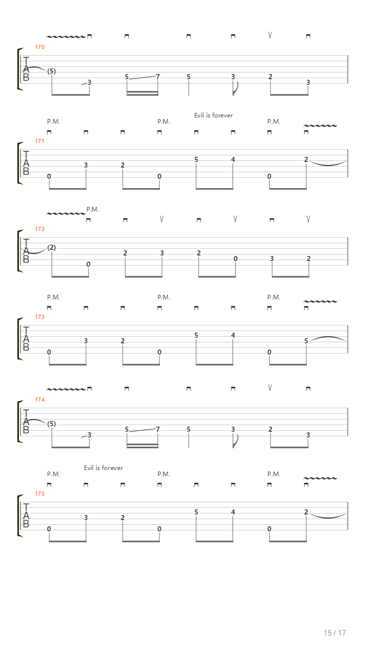 Evil Is Forever吉他谱
