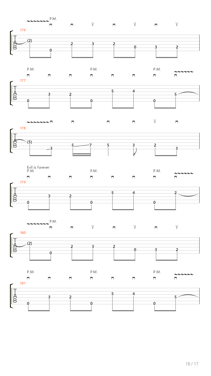 Evil Is Forever吉他谱