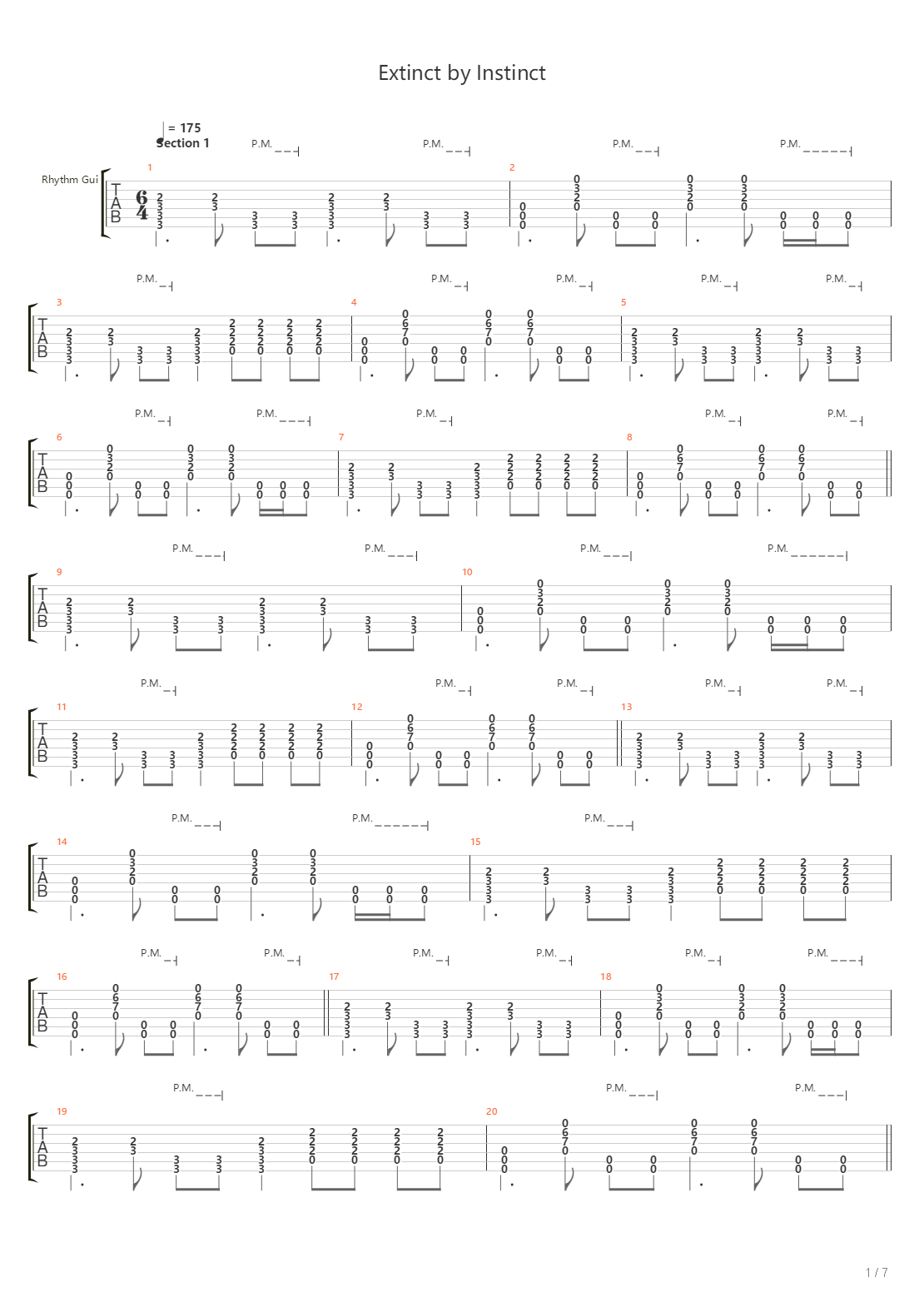 Extinct By Instinct吉他谱