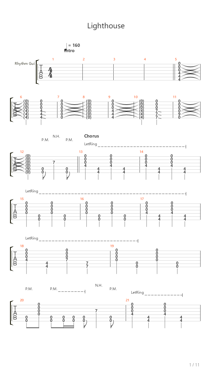 Lighthouse吉他谱