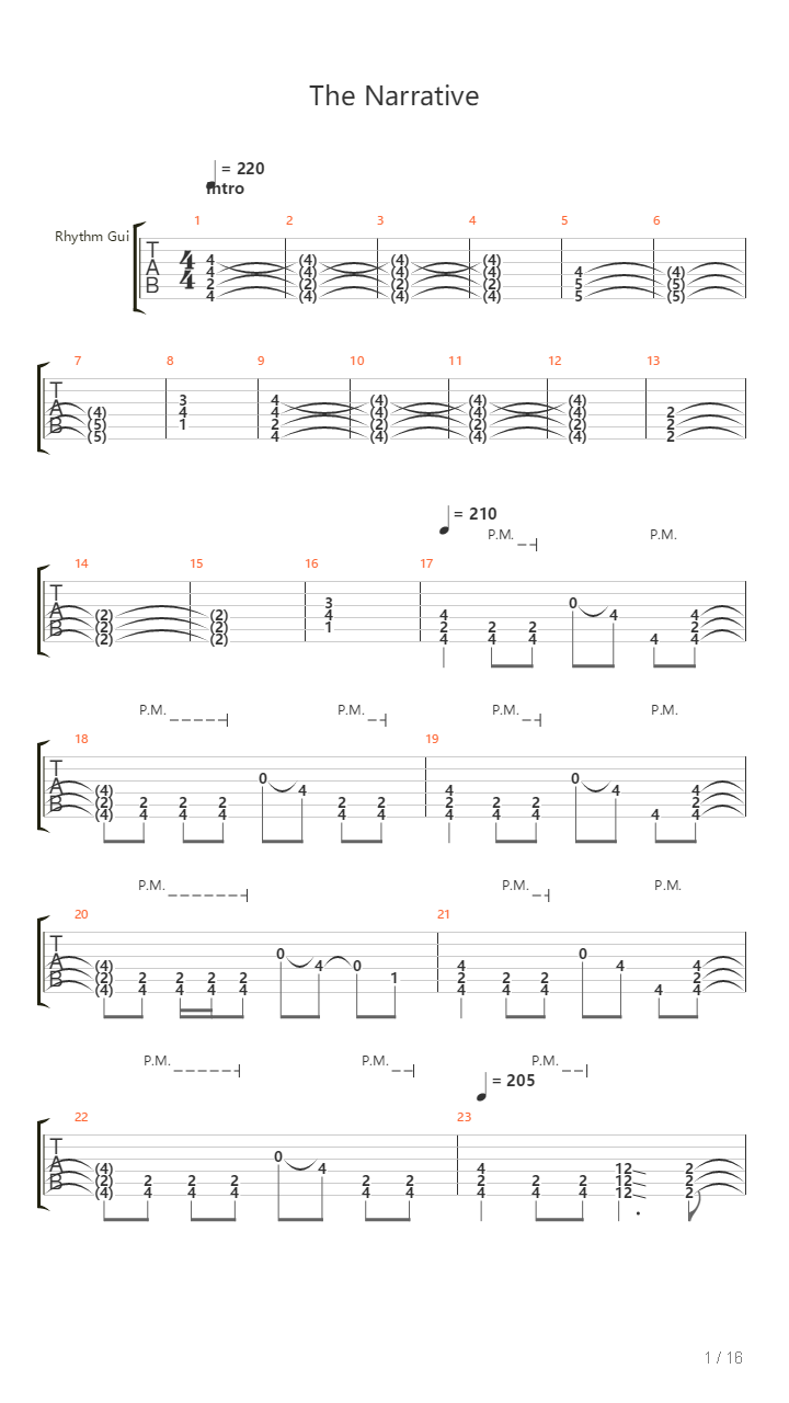 The Narrative吉他谱