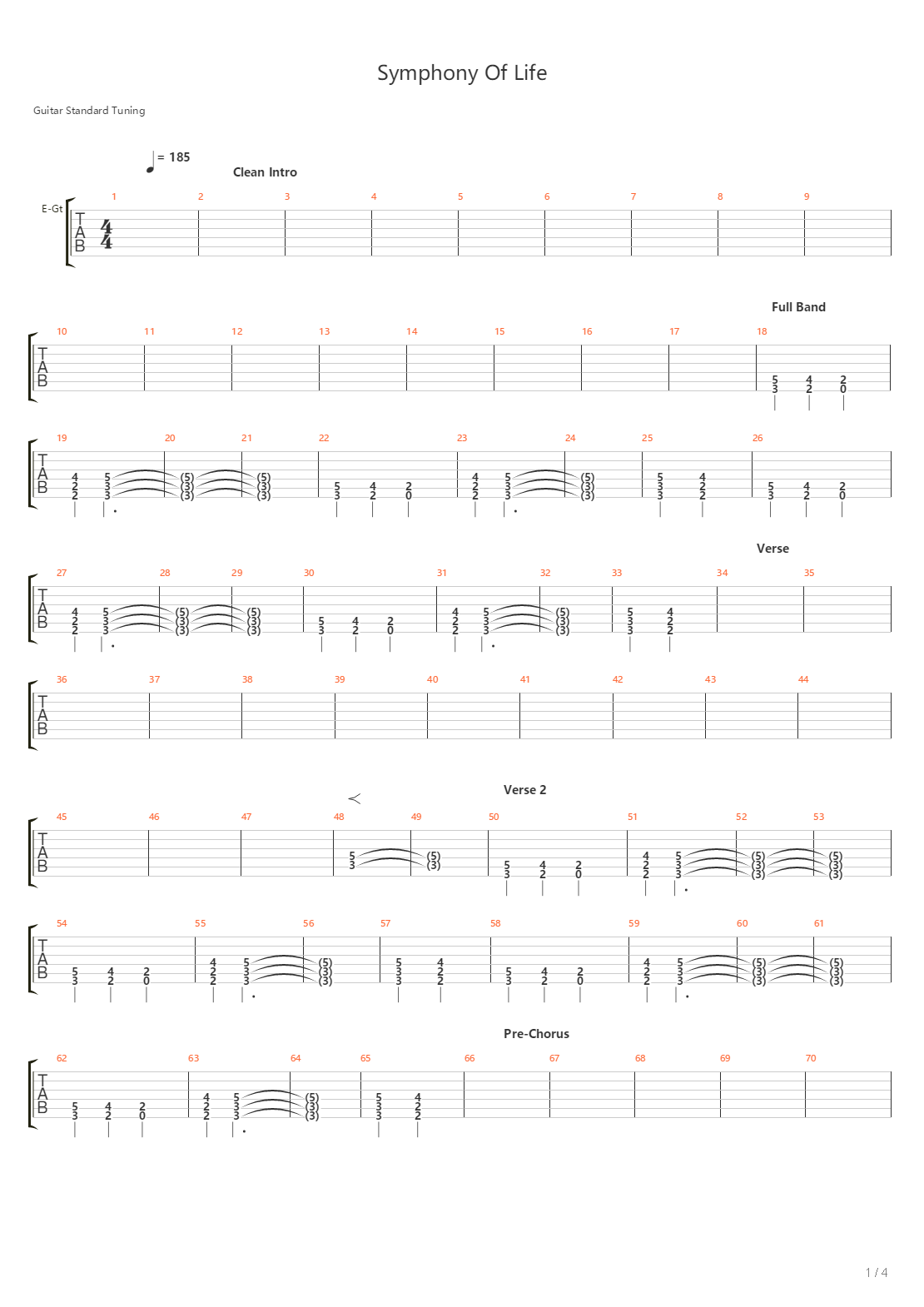 Symphony Of Life吉他谱