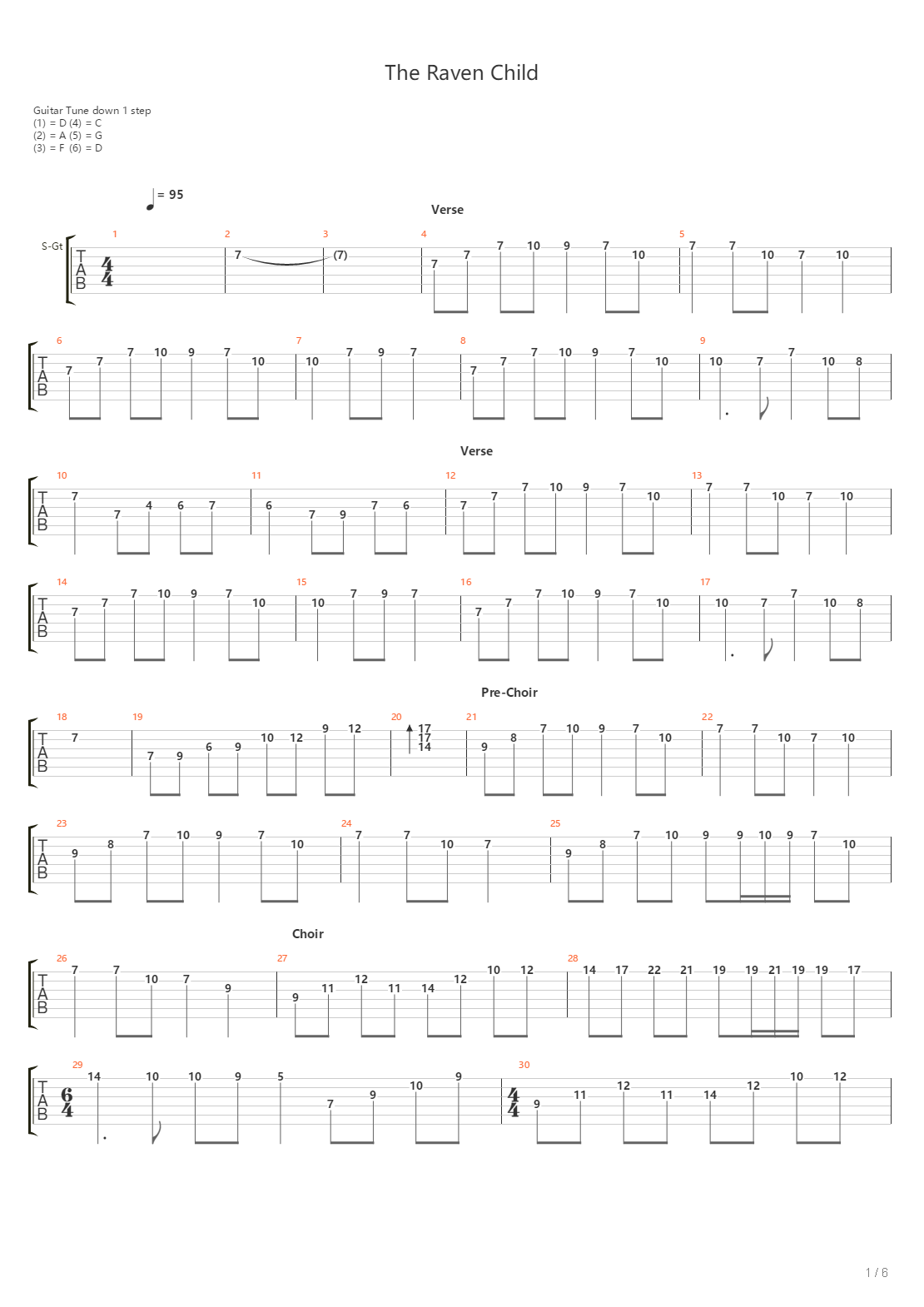 The Raven Child吉他谱