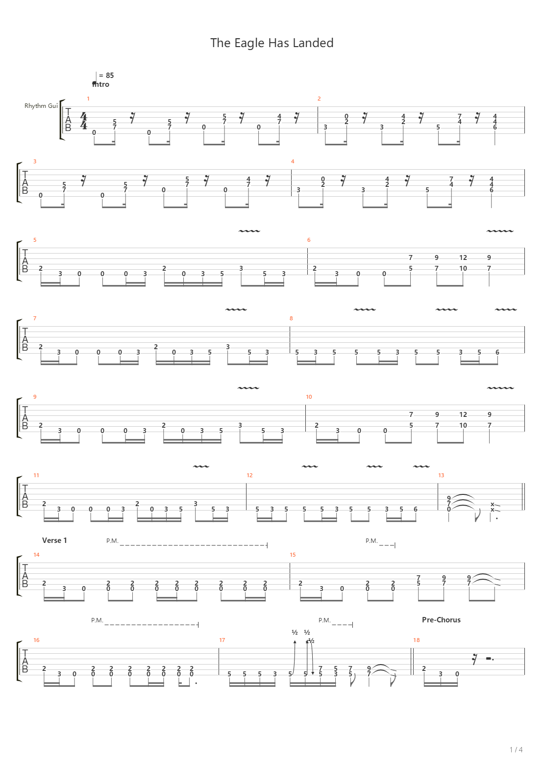 The Eagle Has Landed吉他谱