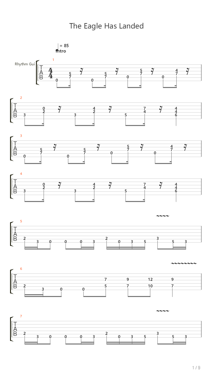 The Eagle Has Landed吉他谱