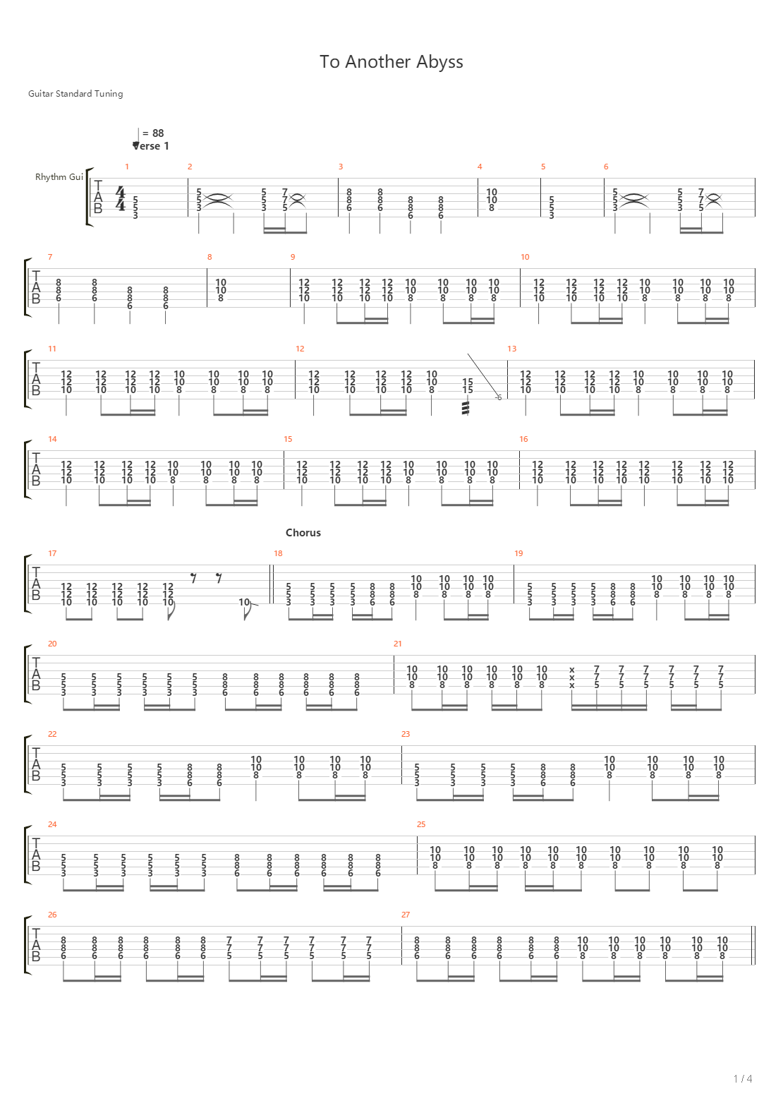 To Another Abyss吉他谱