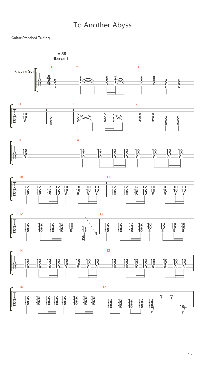 To Another Abyss吉他谱