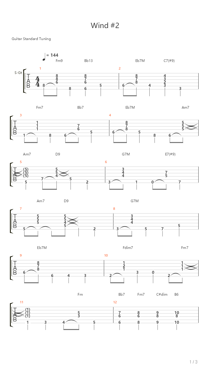 Wind 2吉他谱