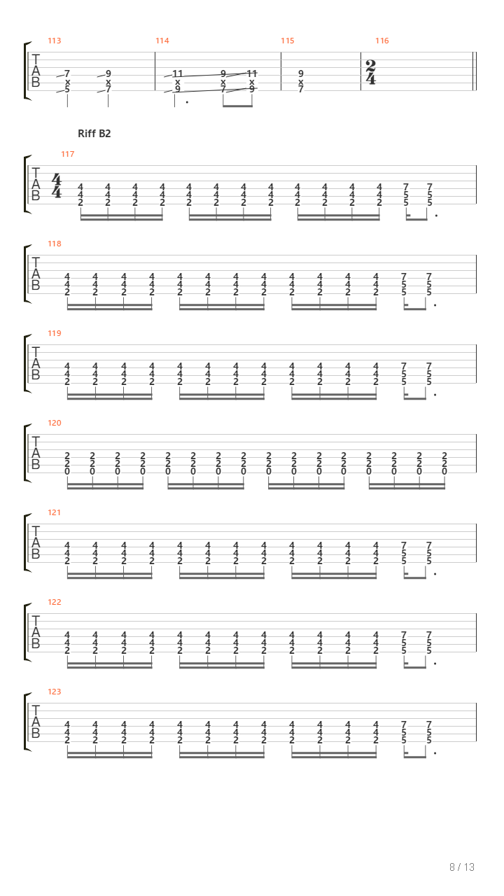 Dziewiatyj Czas吉他谱