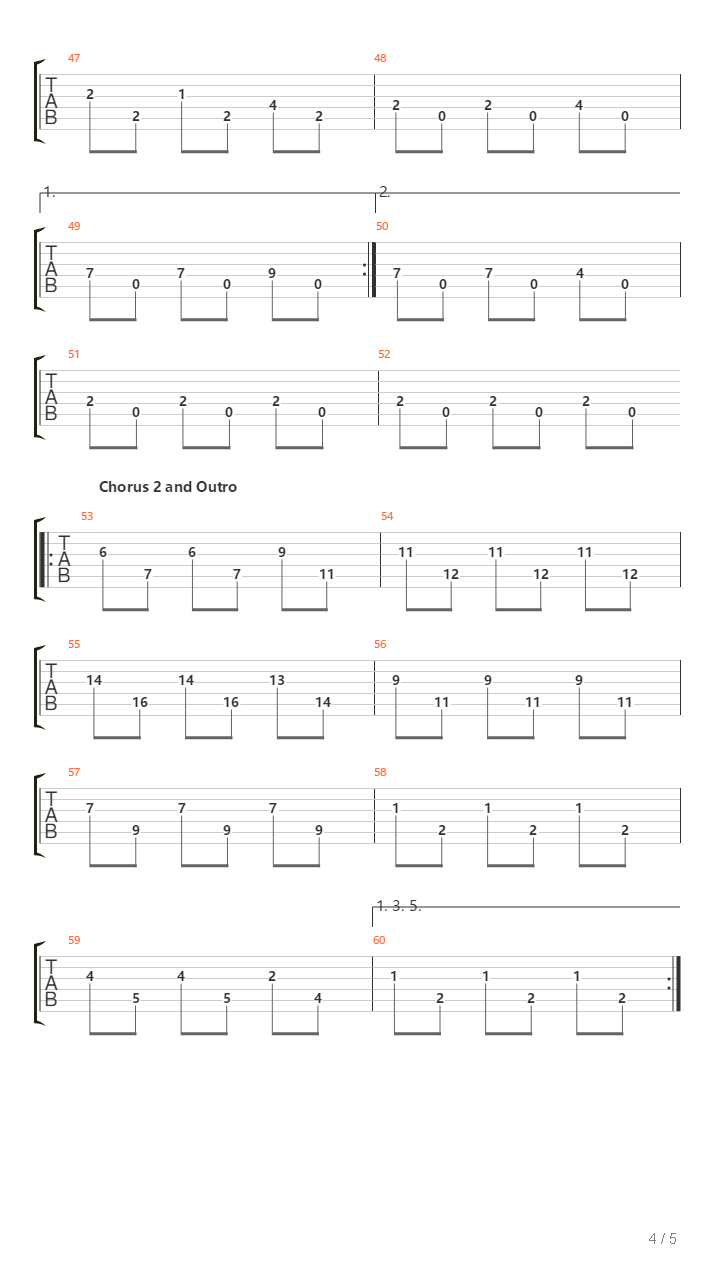 Zebra吉他谱