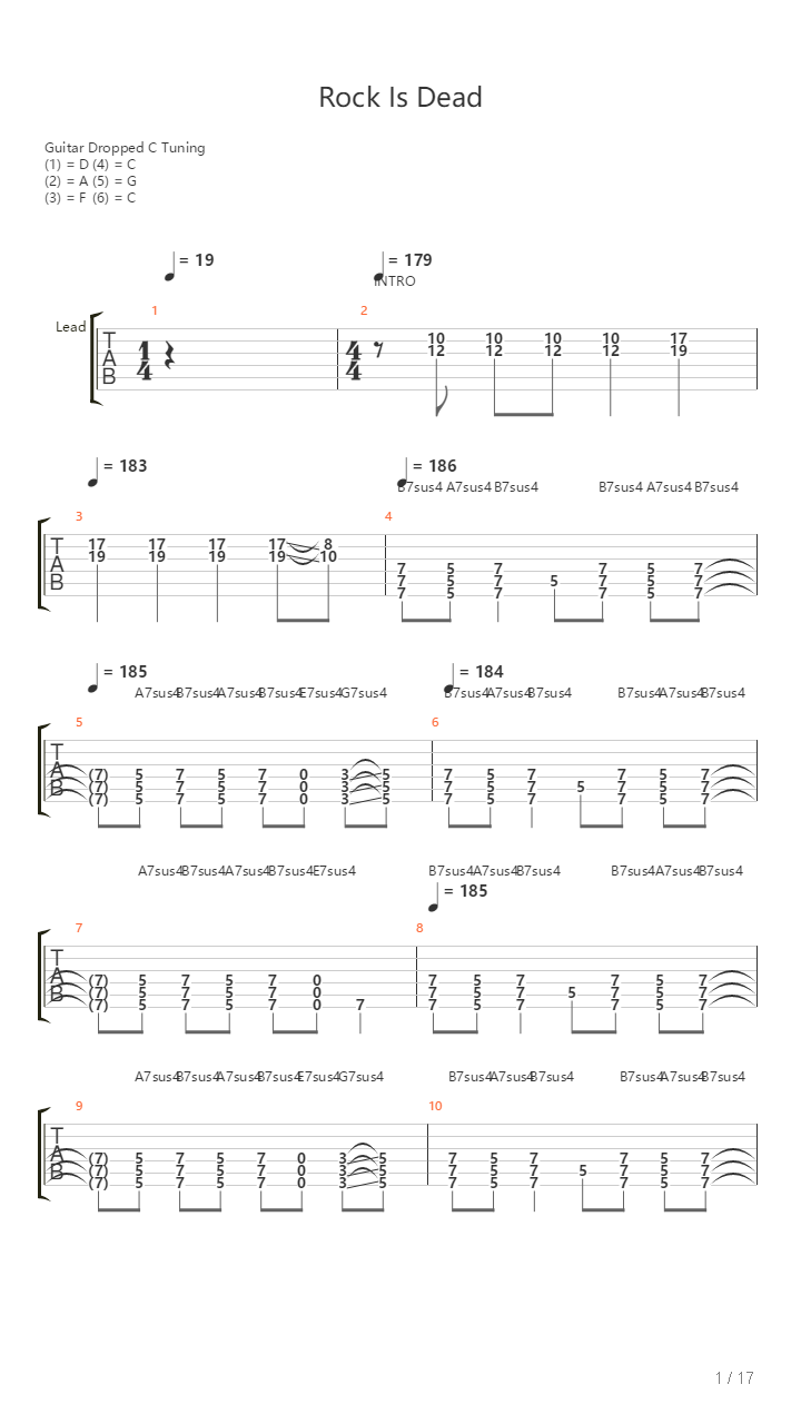 Rock Is Dead吉他谱