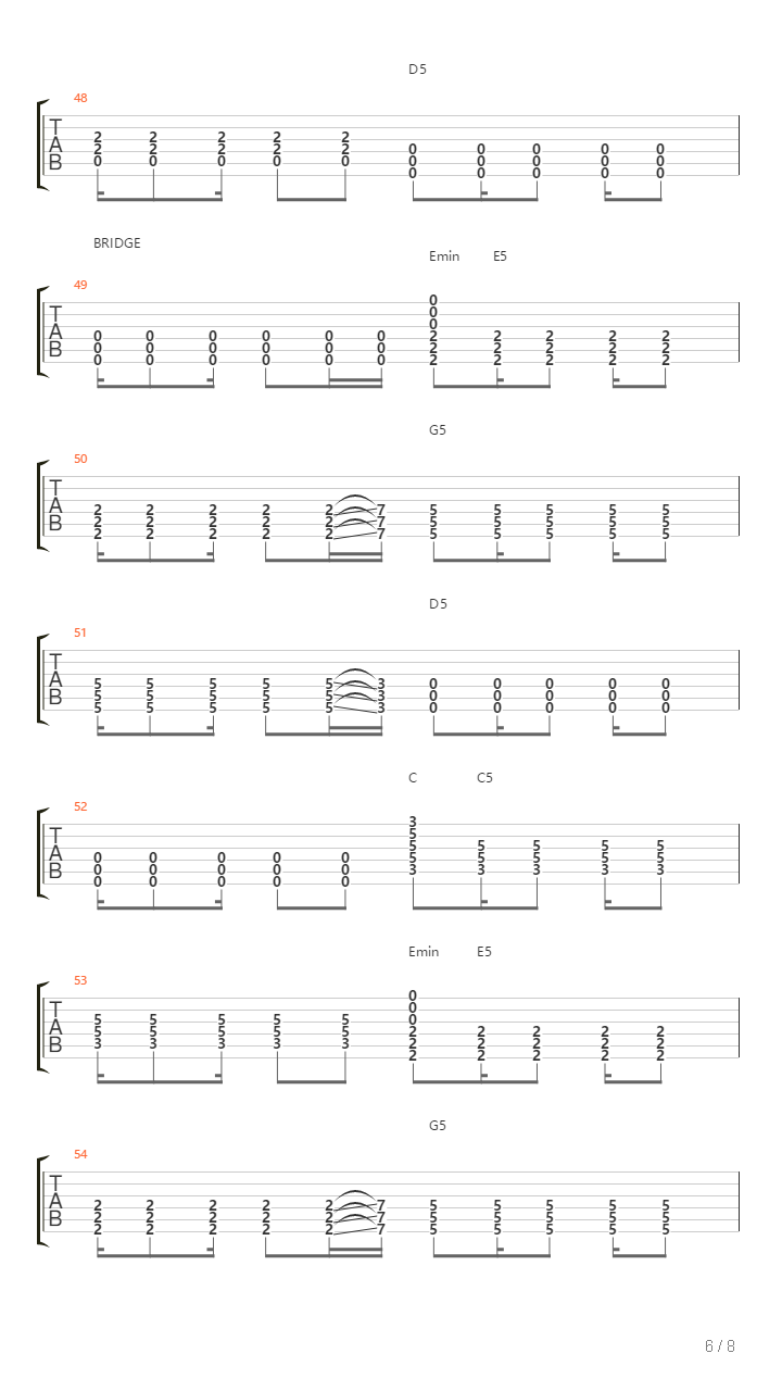 The Lines Low Gain Mix吉他谱