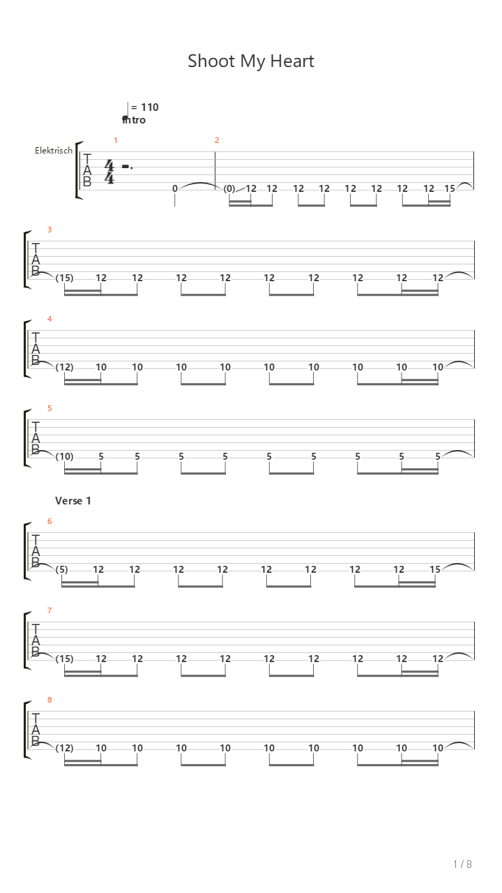 Shoot My Heart吉他谱