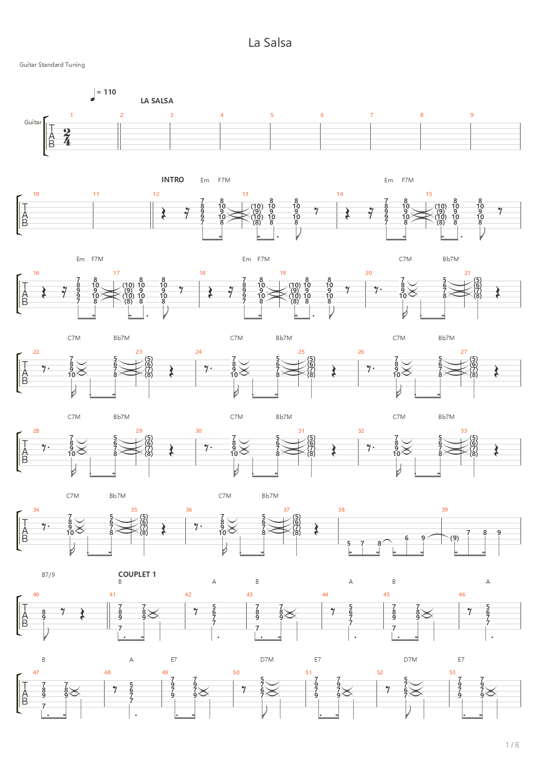 La Salsa吉他谱