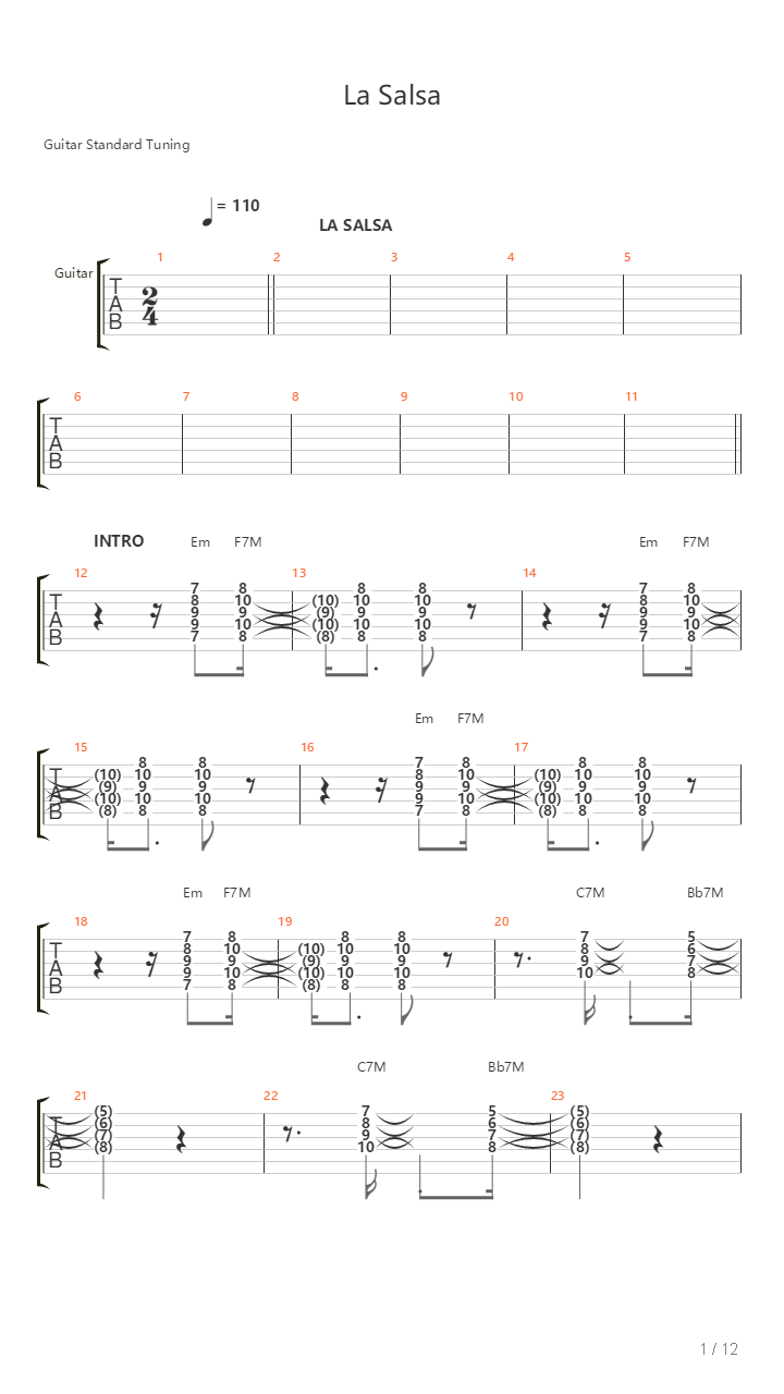 La Salsa吉他谱