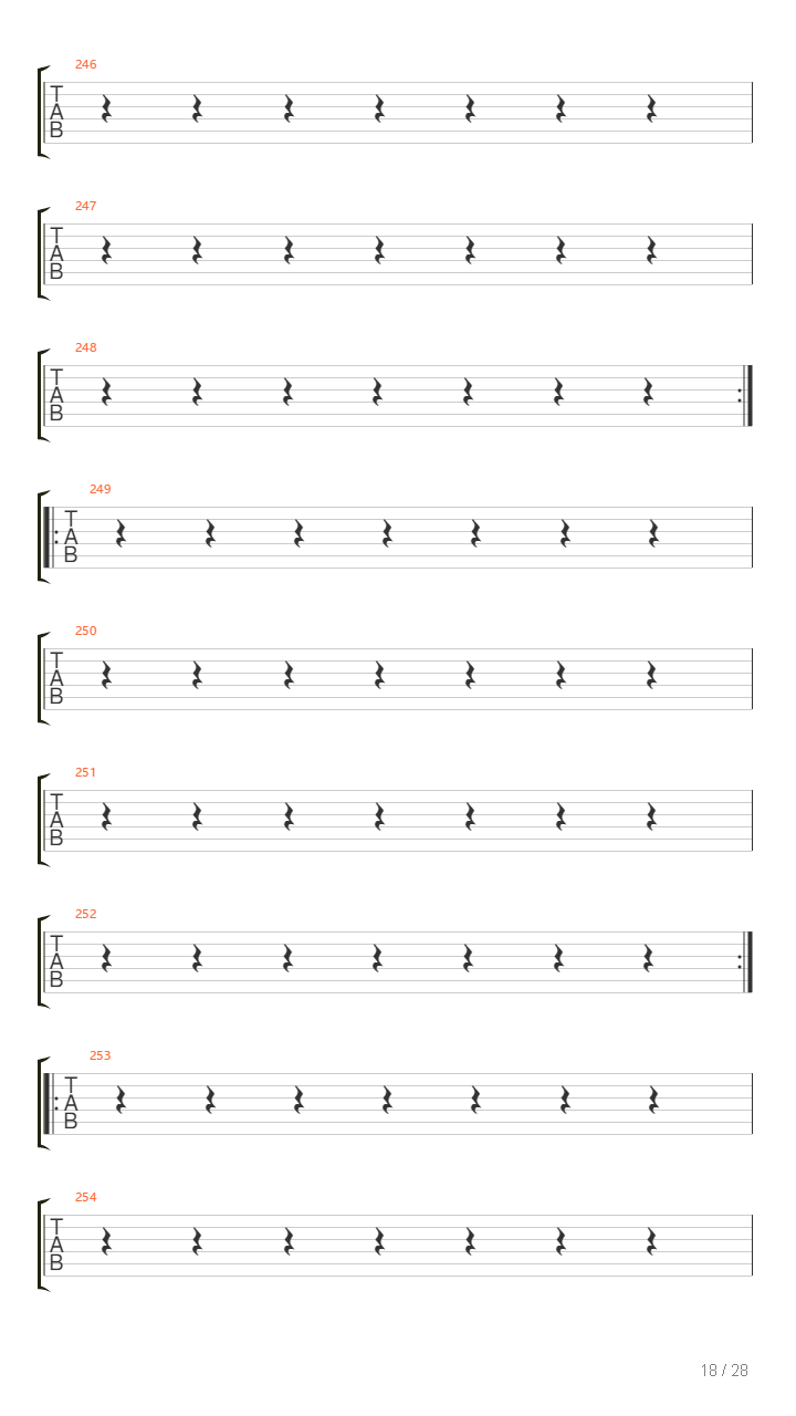 The Proverbial Bellow吉他谱