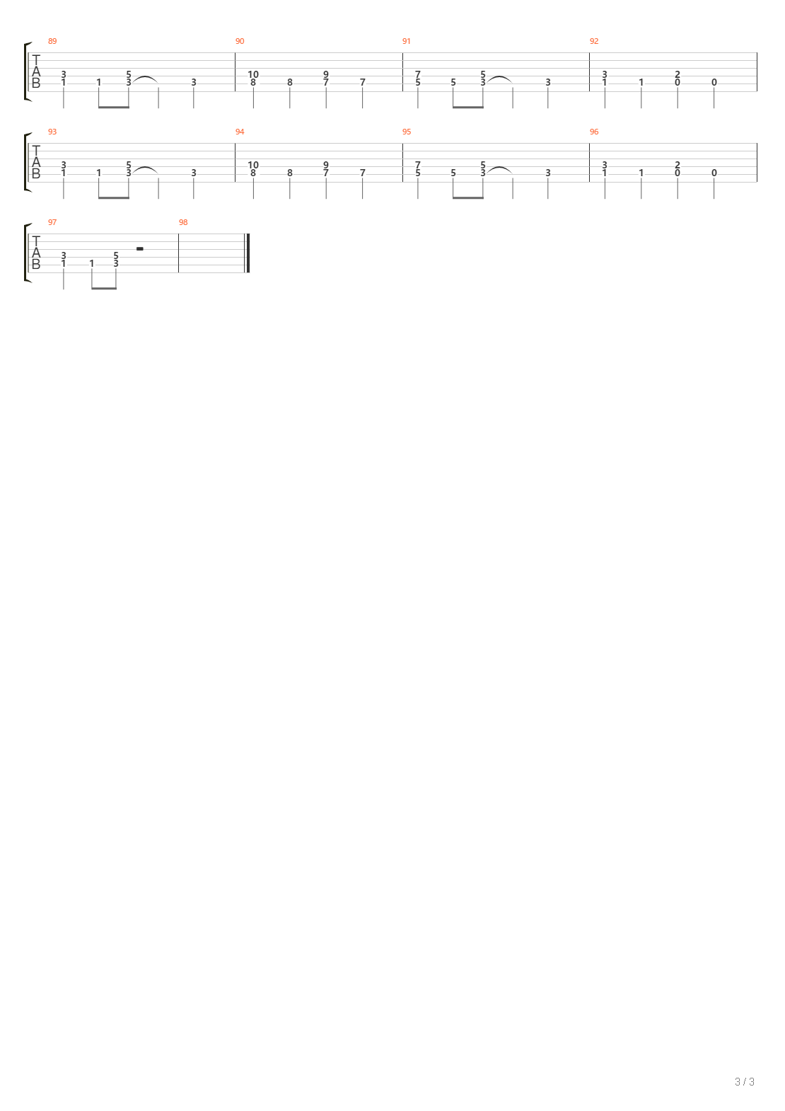 Moment Of Weakness吉他谱