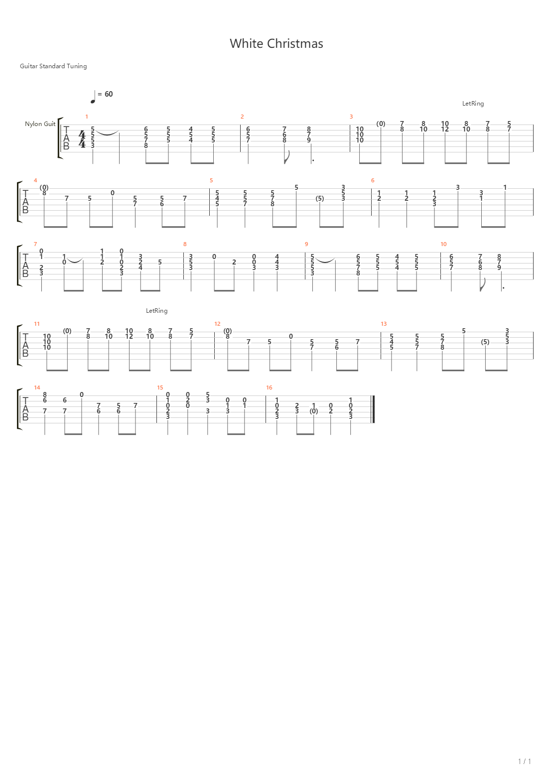 White Christmas吉他谱
