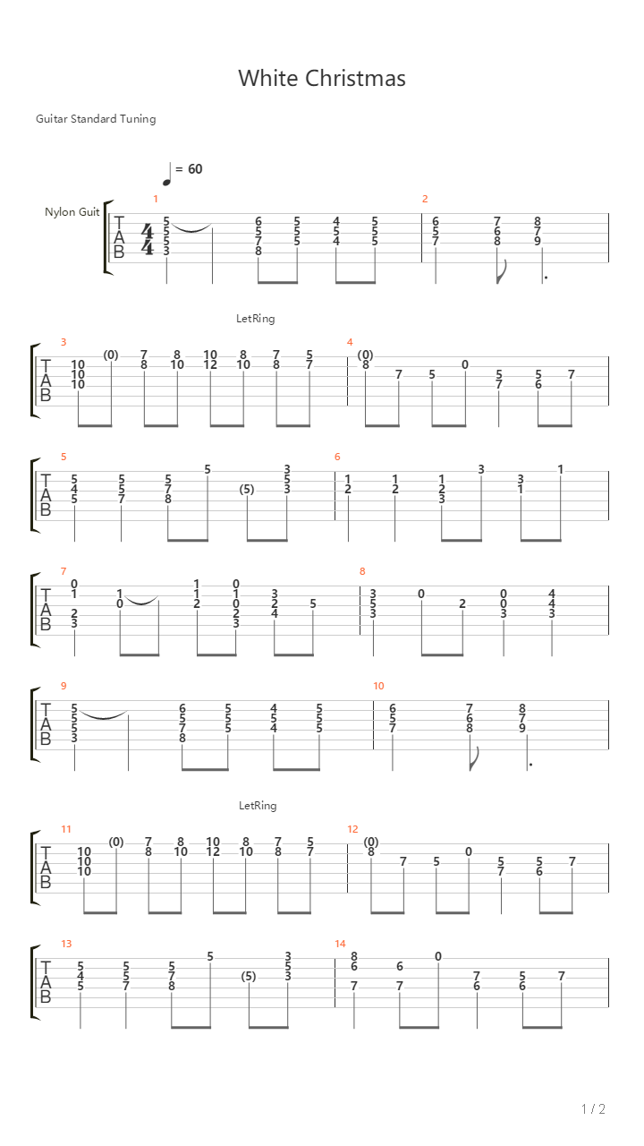 White Christmas吉他谱