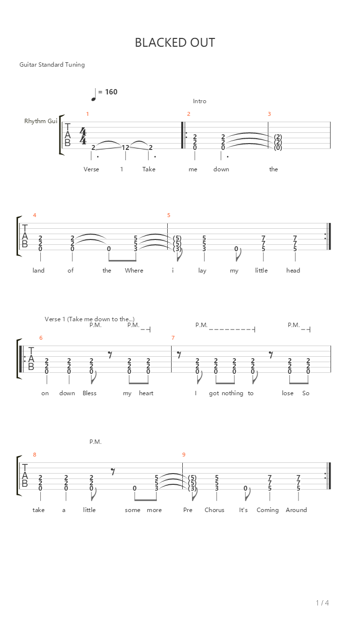 Blacked Out吉他谱