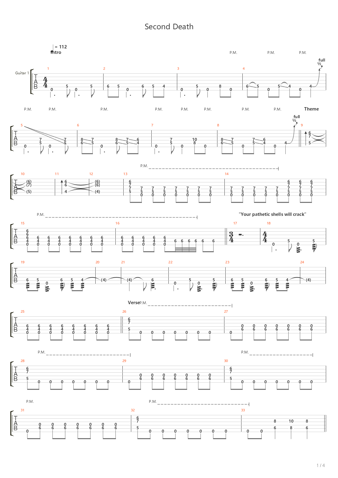 Second Death吉他谱