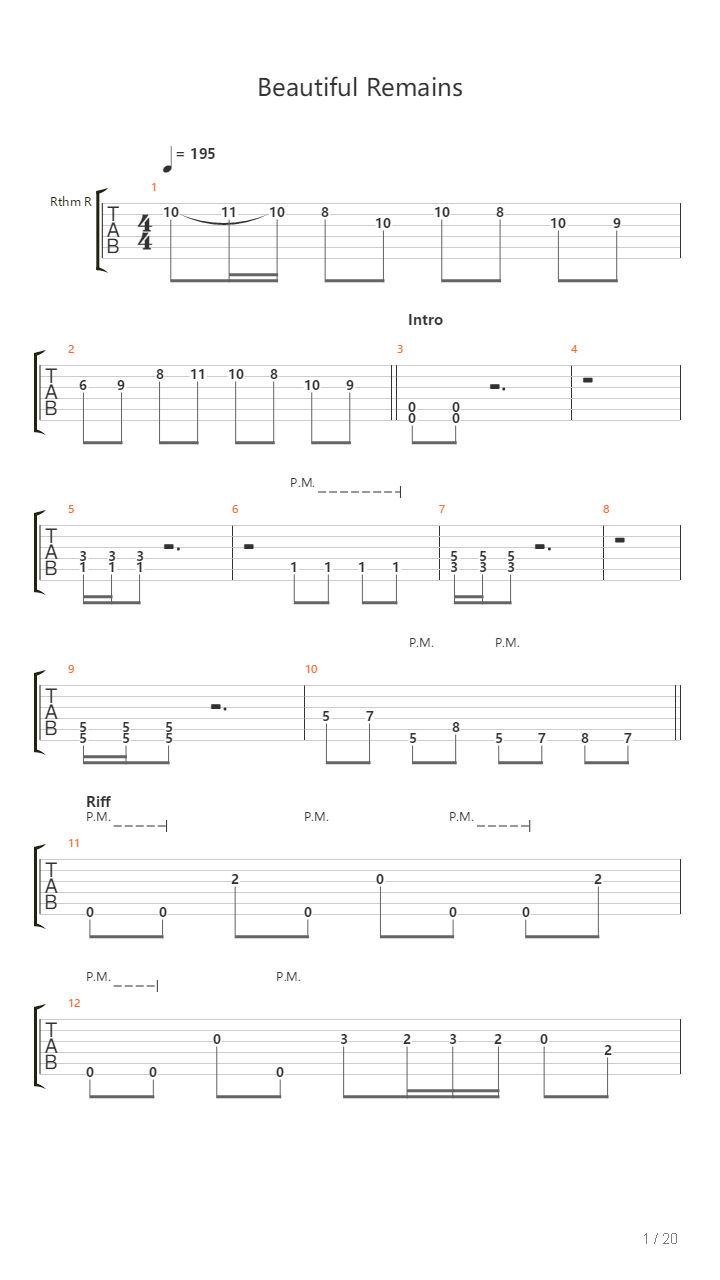 Beautiful Remains吉他谱