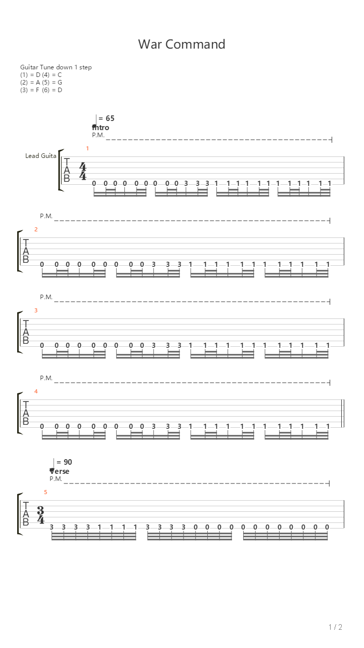 War Command吉他谱