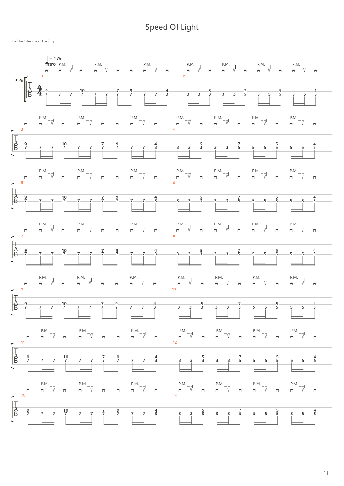 Speed Of Light吉他谱