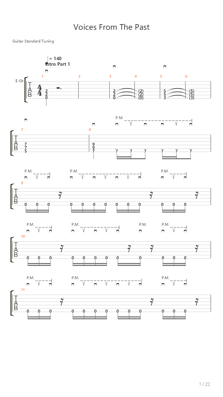 Voices From The Past吉他谱