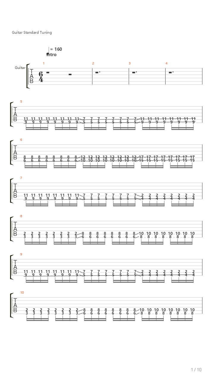 Stravinsky Blasting Off吉他谱