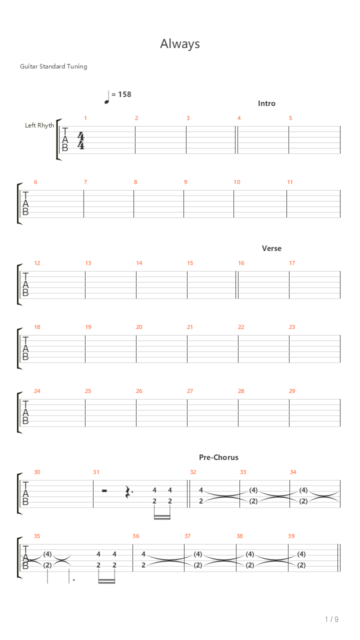 Always吉他谱
