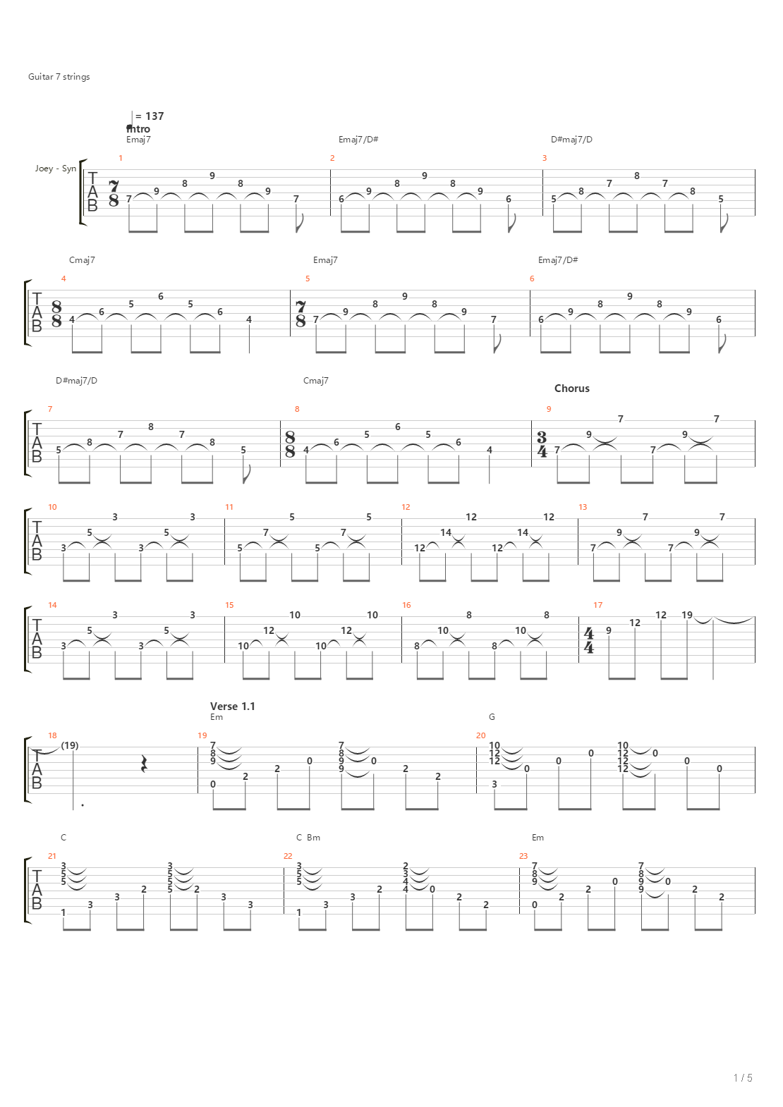 Unnamed Prog Demo吉他谱
