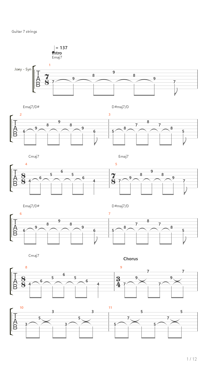 Unnamed Prog Demo吉他谱