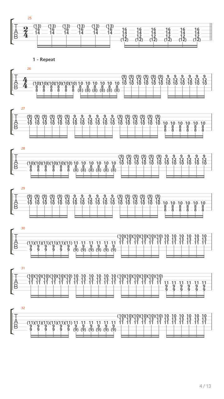 Axis吉他谱