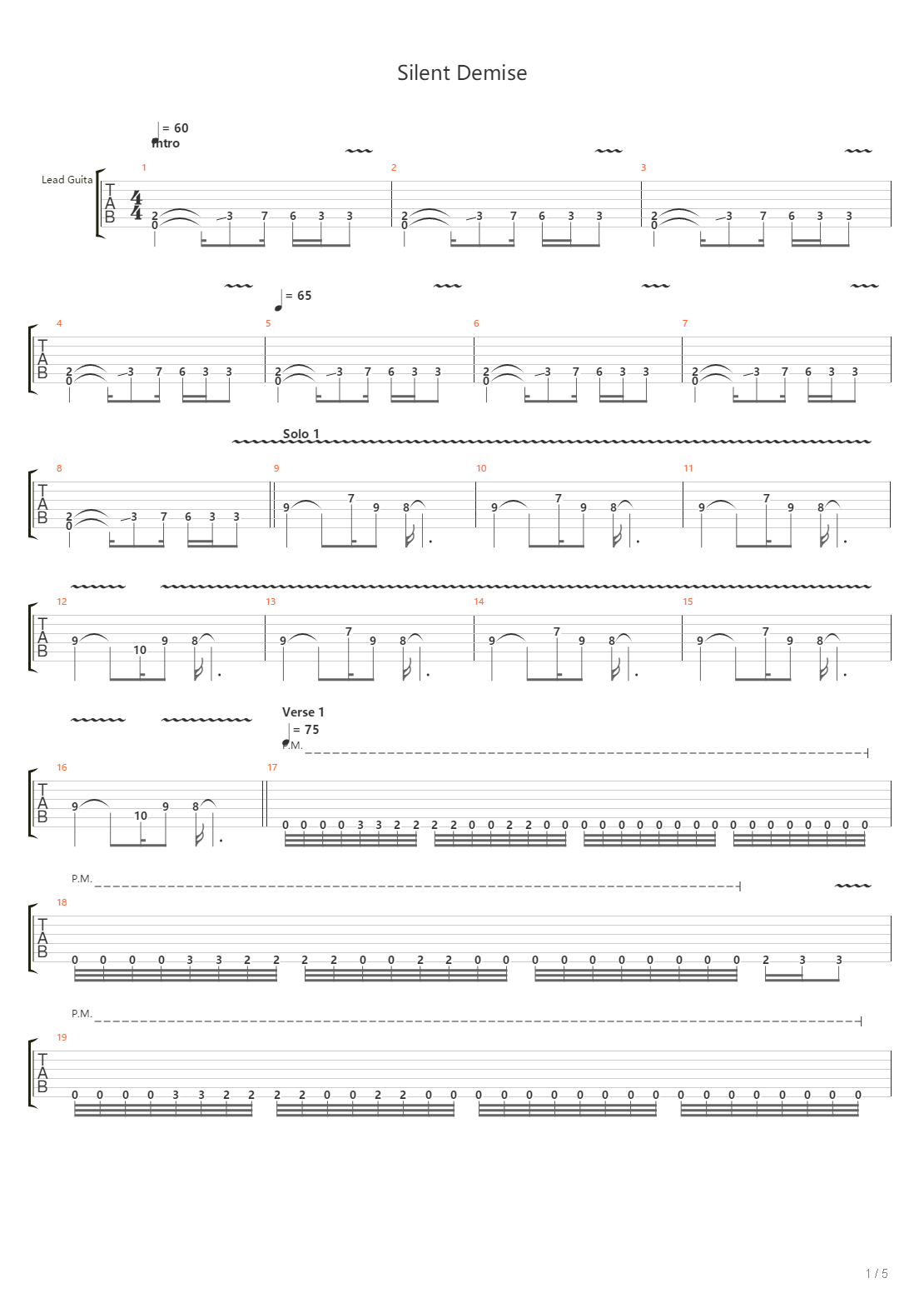 Silent Demise吉他谱