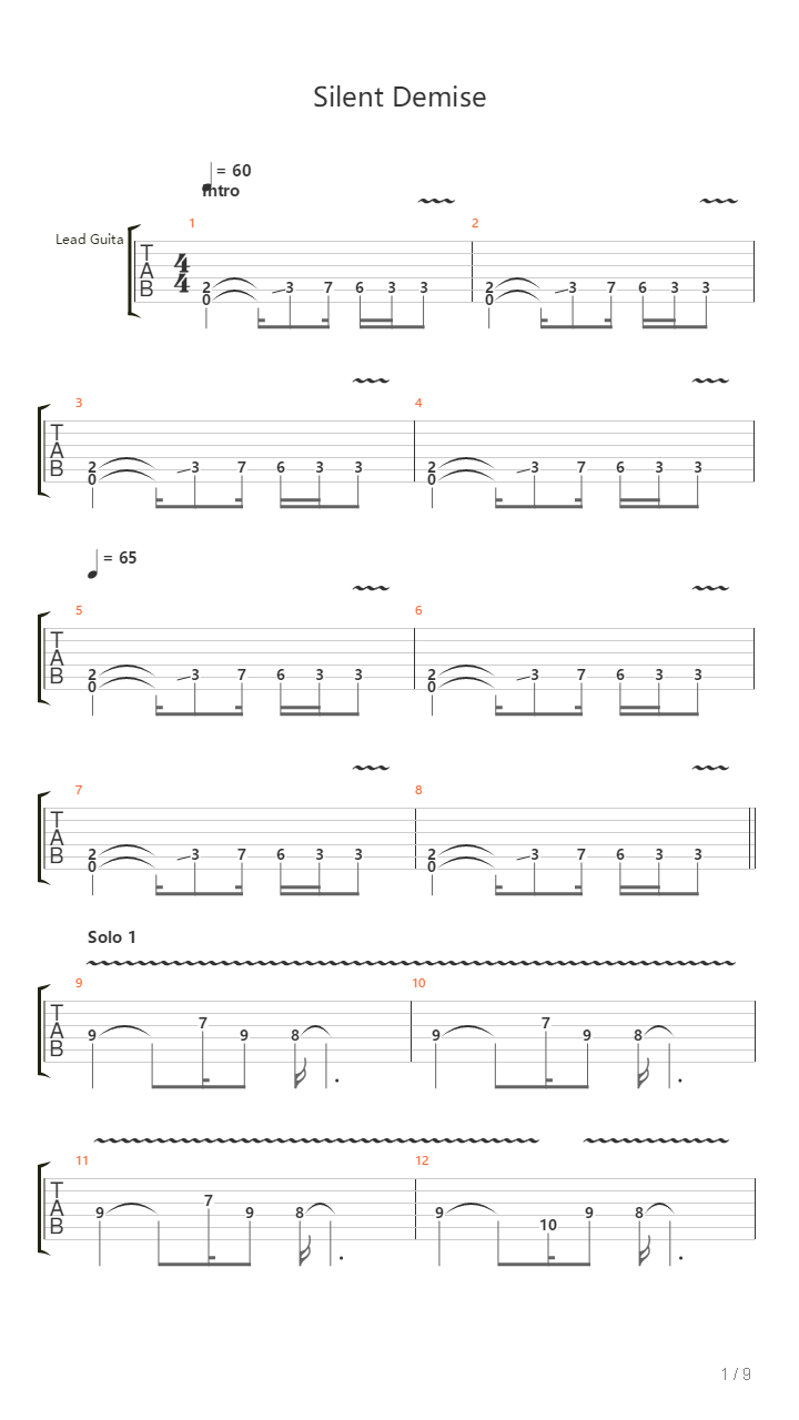 Silent Demise吉他谱