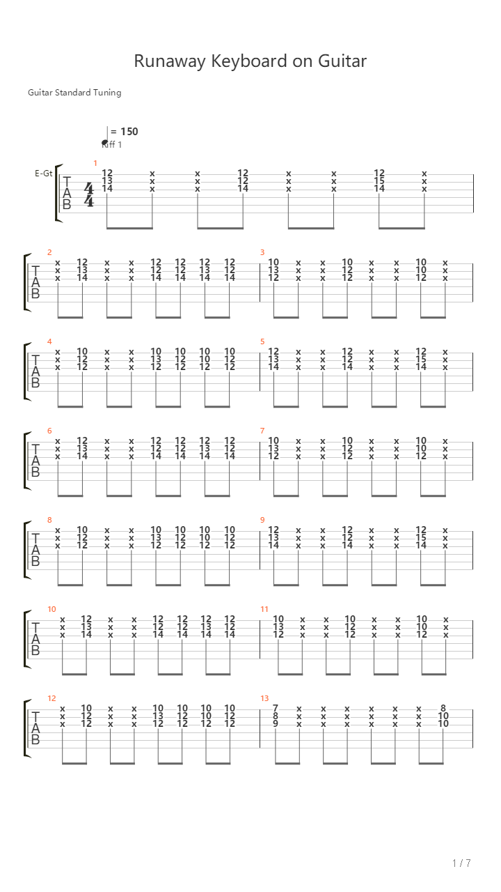 Runaway吉他谱