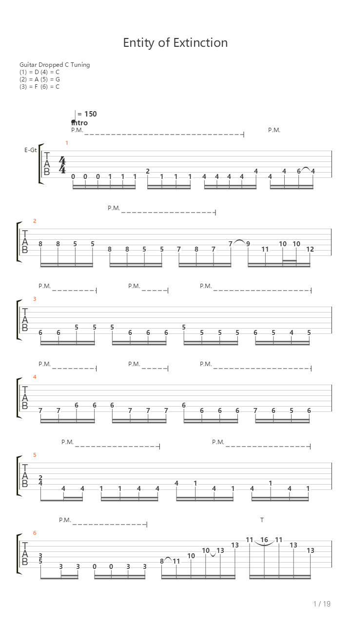 Entity Of Extinction吉他谱