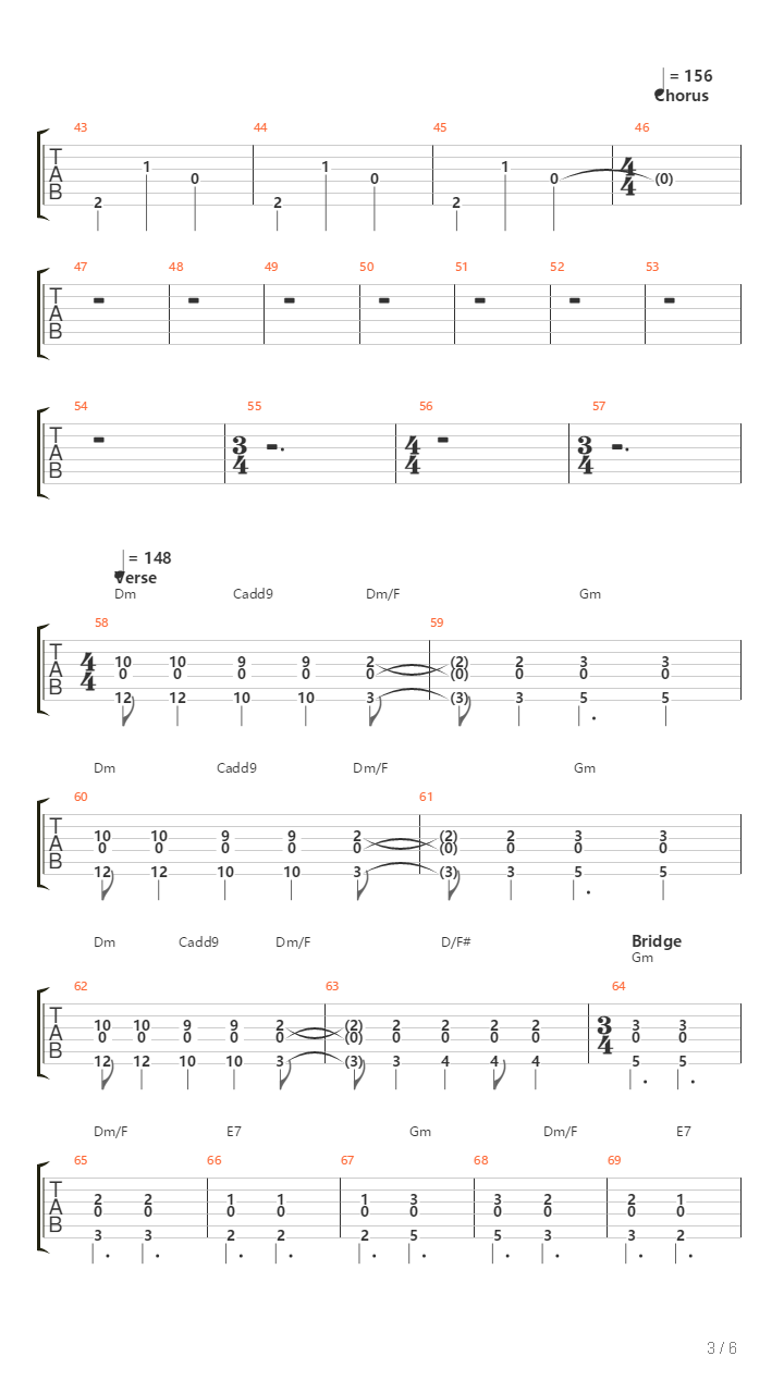 Ricochet吉他谱