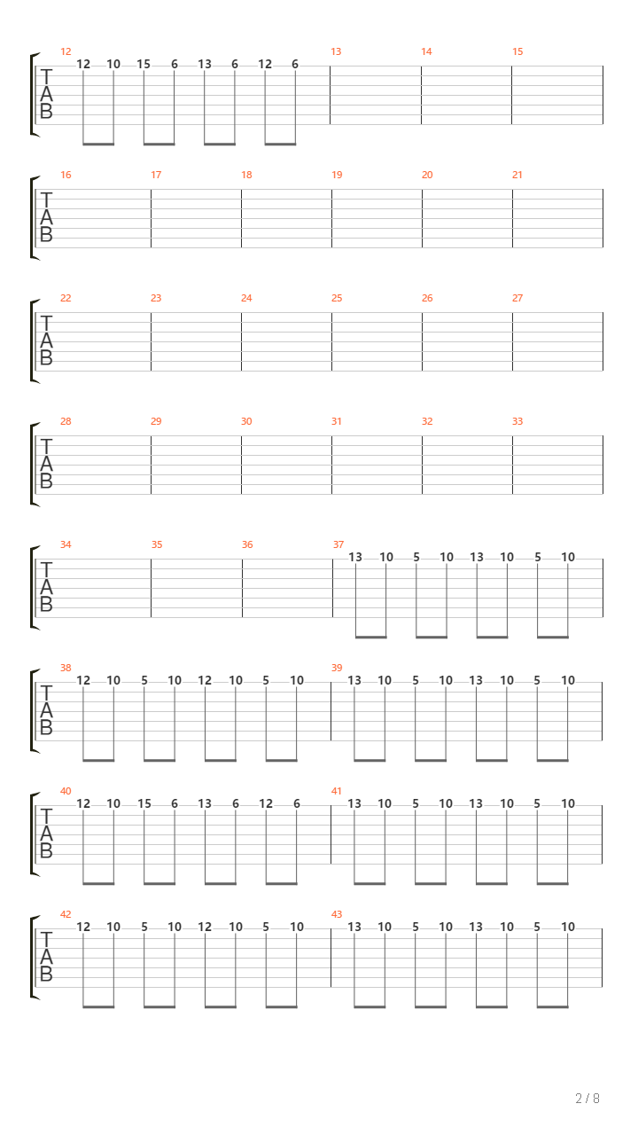 1X1吉他谱