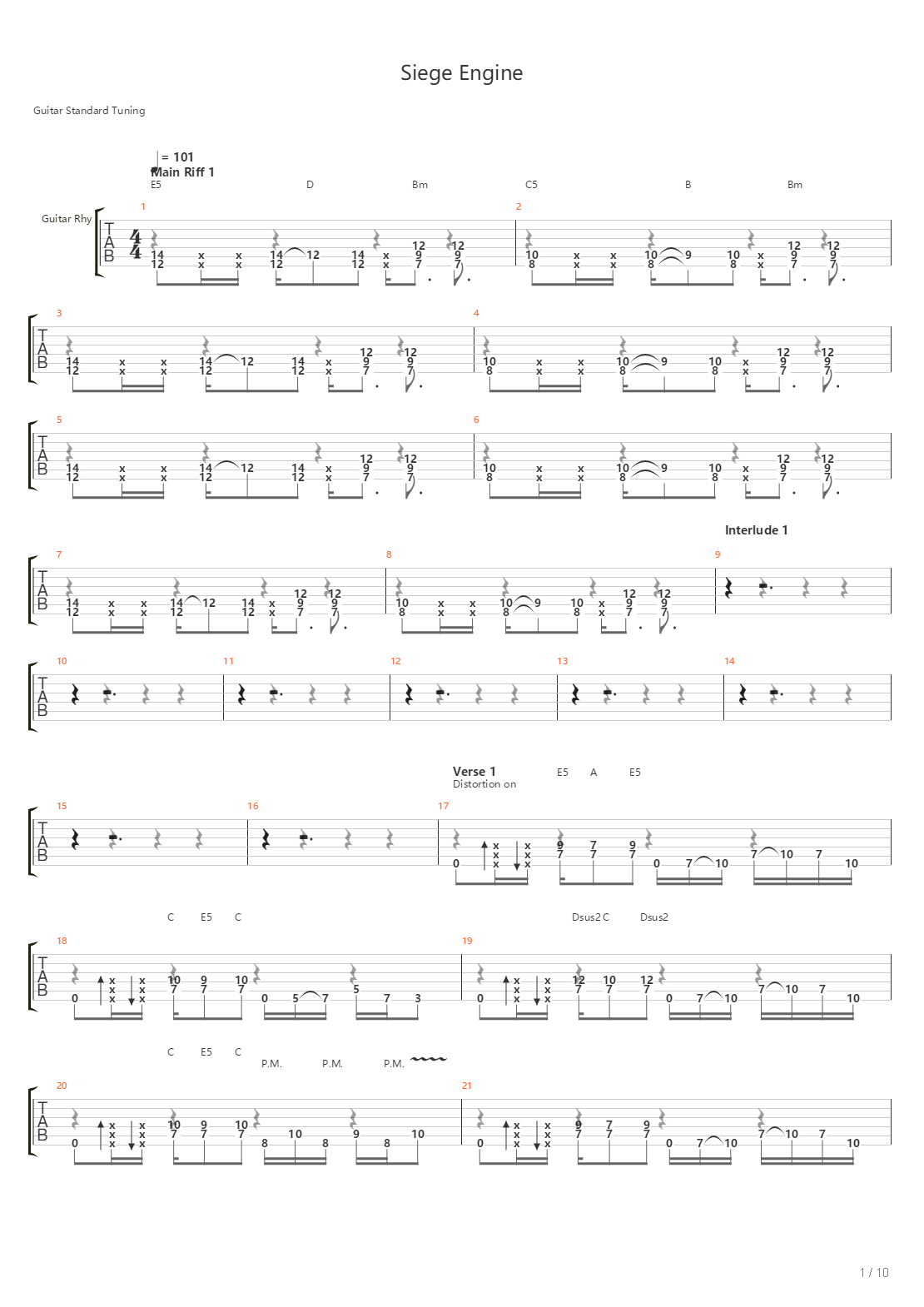 Siege Engine吉他谱