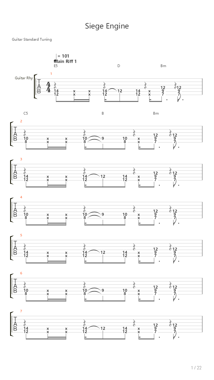 Siege Engine吉他谱