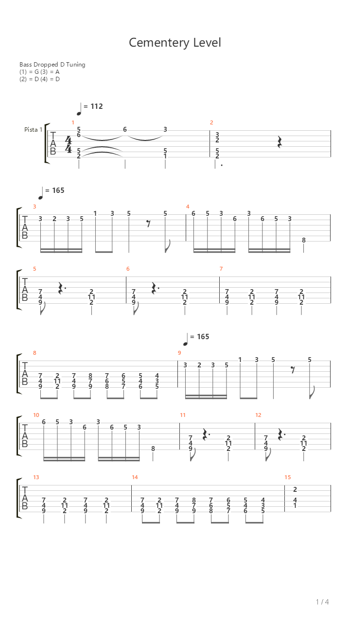 Cemetery Level 1吉他谱