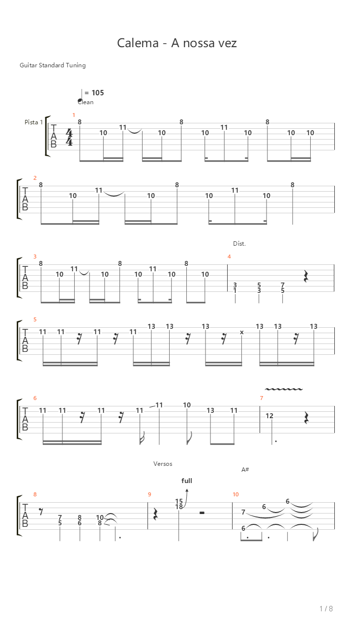 A Nossa Vez吉他谱